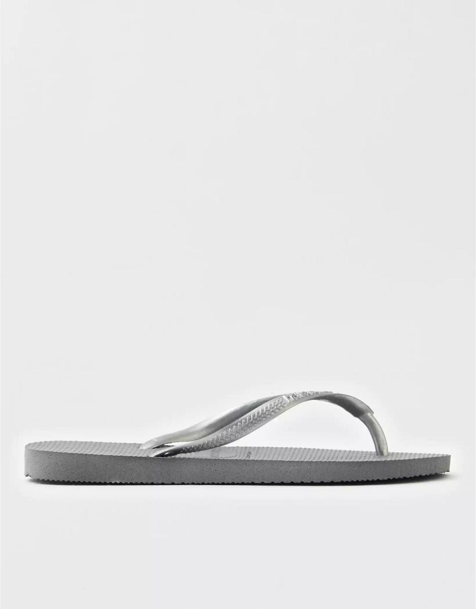 Tong American Eagle Havaianas Slim Argent Femme | FIZ-70936209